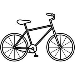 Minimal Bicycle Silhouette Vector