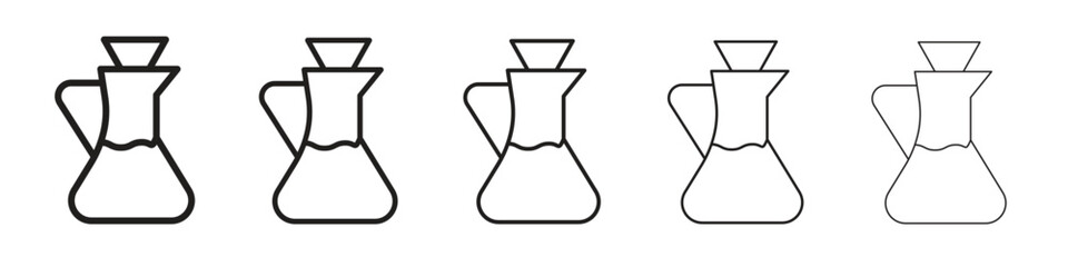 Vinegar icon simple editable stroke series pack. eps10