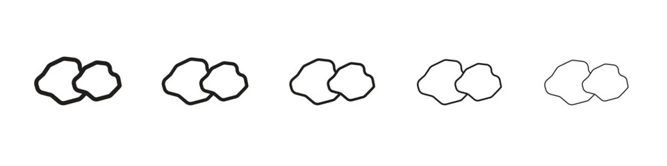 Stone icon simple editable stroke series pack. eps10