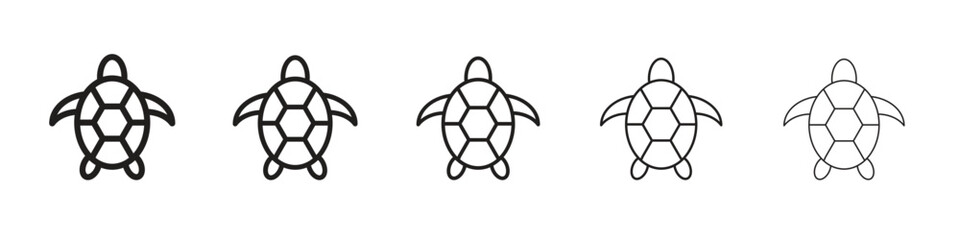Obraz premium Sea turtle icon simple editable stroke series pack. eps10