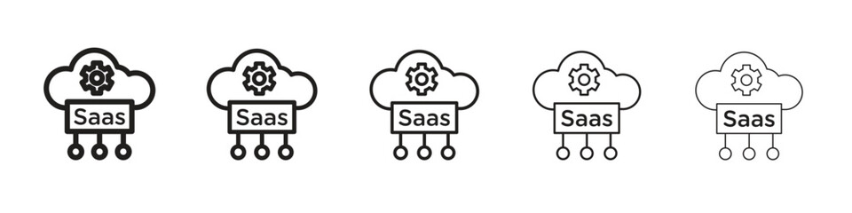 SaaS icon simple editable stroke series pack. eps10