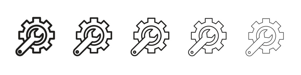 Productivity tools icon simple editable stroke series pack. eps10