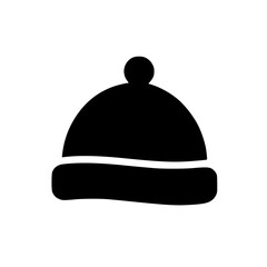 Baby Hat Silhouette Icon – Minimalist Black SVG Clipart