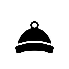 Baby Hat Silhouette Icon – Minimalist Black SVG Clipart
