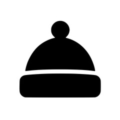 Baby Hat Silhouette Icon – Minimalist Black SVG Clipart