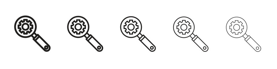 Investigate icon simple editable stroke series pack. eps10