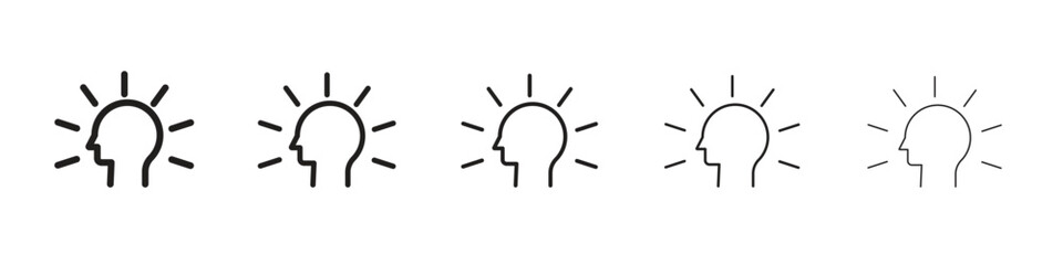 Intention icon simple editable stroke series pack. eps10