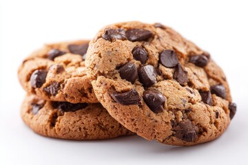 chocolate chip cookies isolated