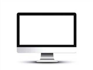 Fototapeta premium Versatile desktop vector mockup featuring a blank screen.
