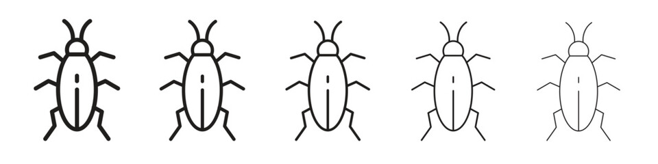 Cockroach icon simple editable stroke series pack. eps10