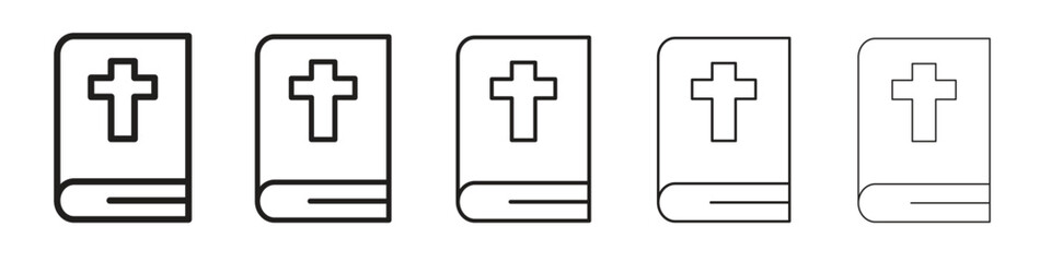 Fototapeta premium Bible icon simple editable stroke series pack. eps10