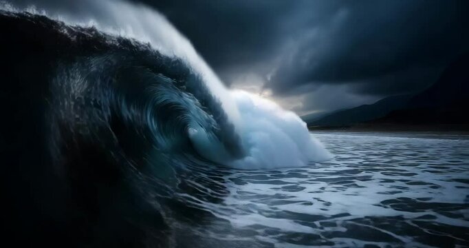 Tidal Wave Nears Coastline