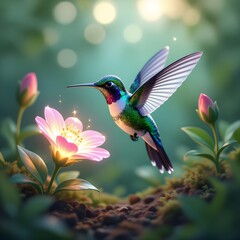 Fototapeta premium hummingbird in flight
