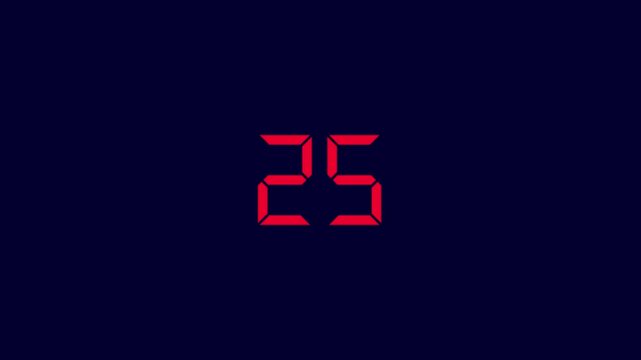 countdown timer thirty seconds animation from 30 to 0 seconds on transparent background with alpha channel, 30 second countdown timer, Countdown video