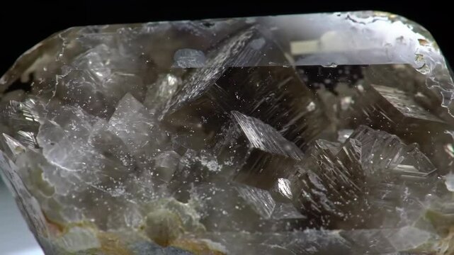 Close-up shot of a raw, uncut crystalline mineral specimen.