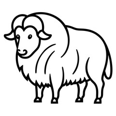 vector illustration of goat