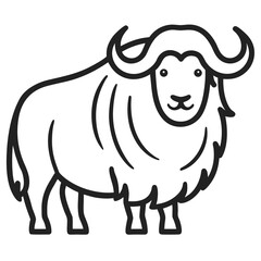 vector illustration of cartoon sheep