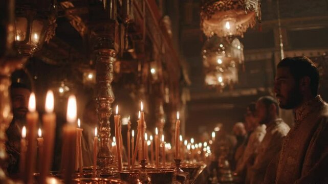 Footage of Coptic Christian church service 4K Videos