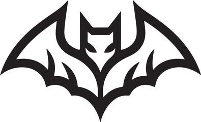 black bat minimalist logo