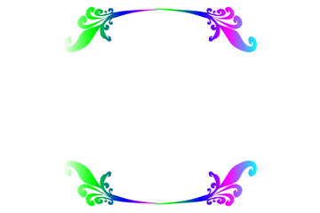 お洒落なグラデーションのフレーム