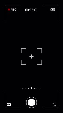 smartphone Recording Screen Overlay Animation alpha channel. 4k video