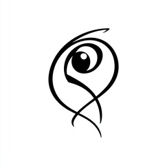Obraz premium Abstract human eye icon vector illustration with a colorful iris design symbolizing vision