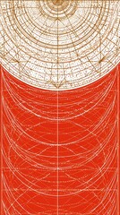 abstract background of red and white lines