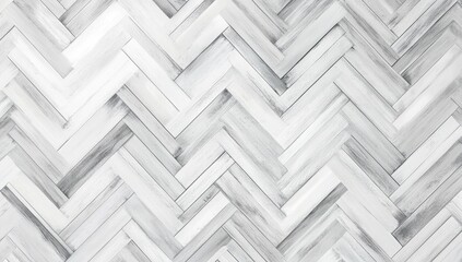Light gray herringbone wood-look tile flooring