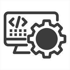 Software Concept Black Icon Vector Illustration