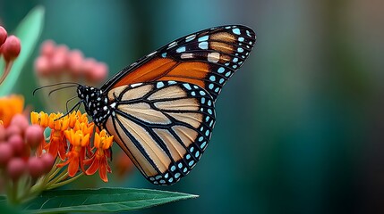 Naklejka premium Butterfly on Flower