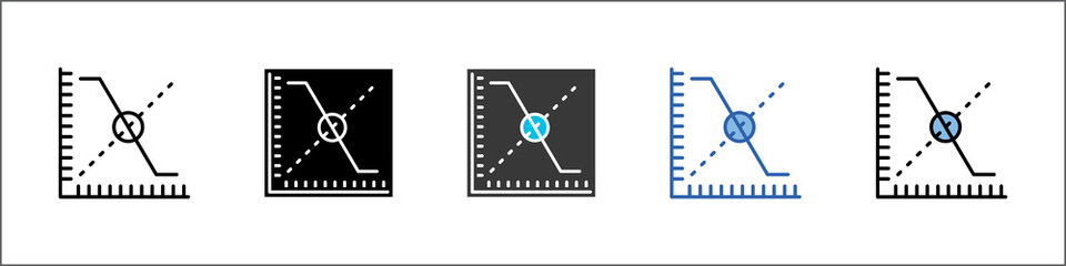 Break Even Point Icon Pack Multistyle Illustration