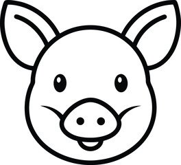 pig-head-outline-vector-illustration-on-white-back.eps