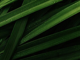 A green leaf with water droplets on it
