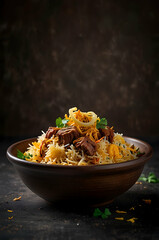 Layered Beef Biryani