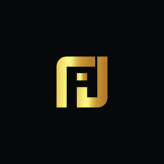 Letter Modern AJ Logo Design Vector  Initials Logo AJ Luxury Simple