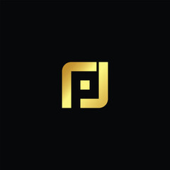 Letter PJ modern Logo Design Vector, Initials P Logo 