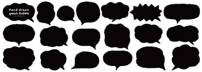 手描き感がおしゃれな吹き出し素材