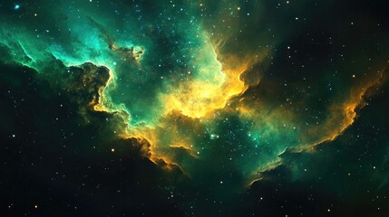 Fototapeta premium Deep space nebula with vibrant swirling colors