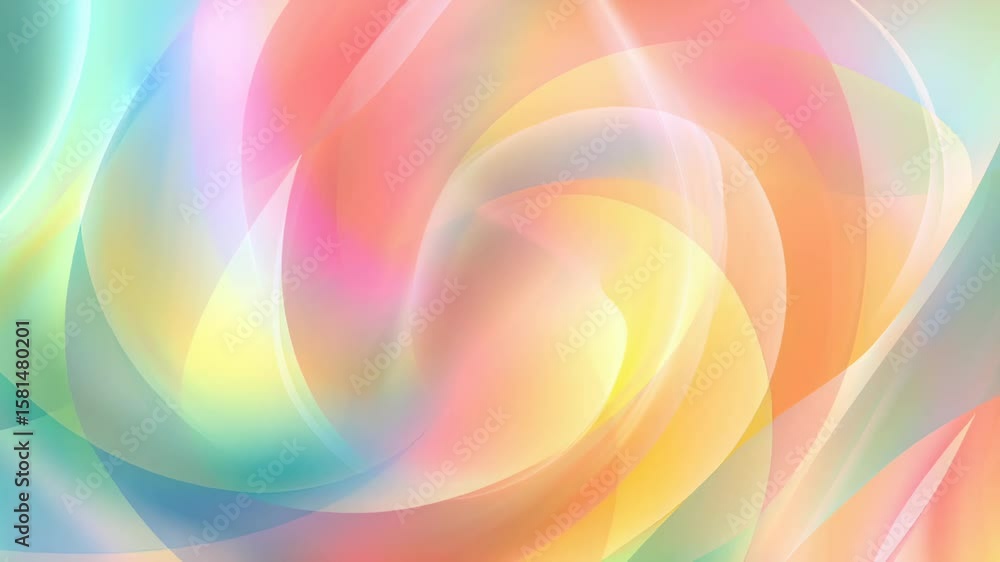 Poster abstract pastel swirling motion graphic. seamless looping colorful light movement background for vis