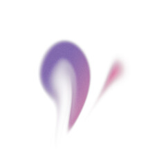 Violet and Pink Abstract Drop Shape on Transparent Background
