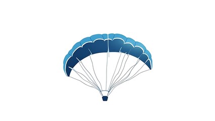 Obraz premium Paragliding Canopy: A Stunning Blue and White Descent