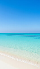 Obraz premium Natural harmony between sea, sand, and sky in tropical coast