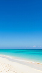 Fototapeta premium Scenic horizon over peaceful beach and crystal blue sea