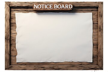wooden classic old school notice board announcement paper