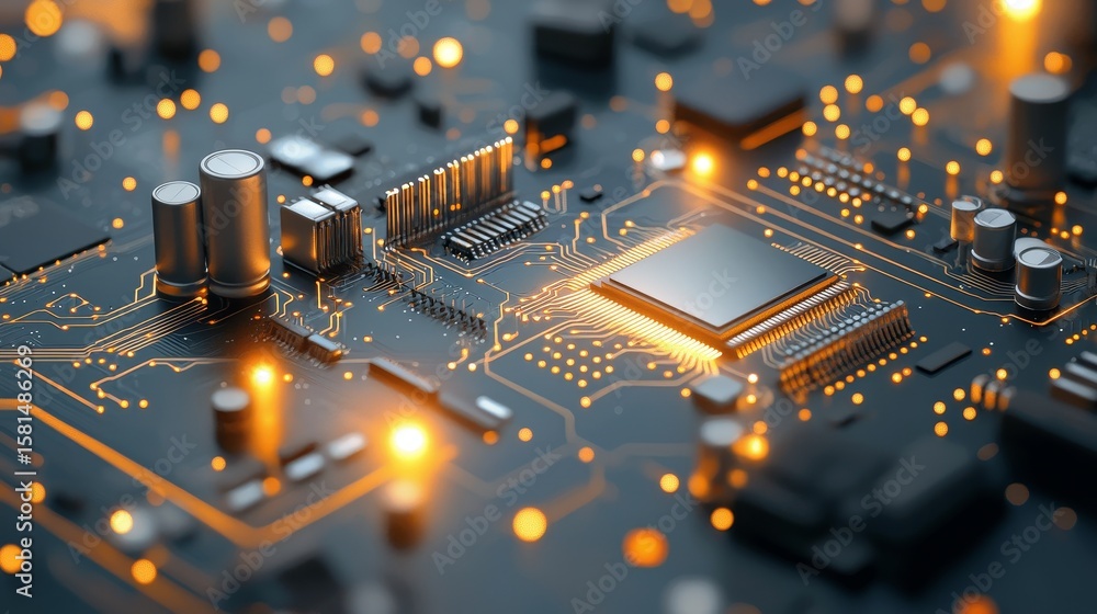Aufkleber exploring the intricacies of circuit boards technology lab digital close-up modern environment high-