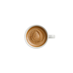 Top View of Coffee Cup – Fresh Espresso with Creamy Foam