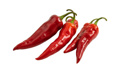 red chili peppers on white background