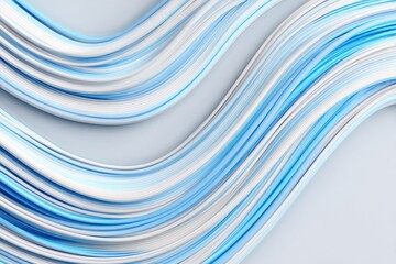 Abstract wavy lines of light blue and white