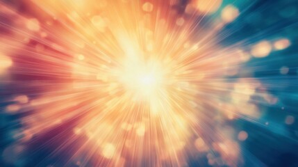 Obraz premium A vibrant, colorful abstract background with a radiant, starburst effect.