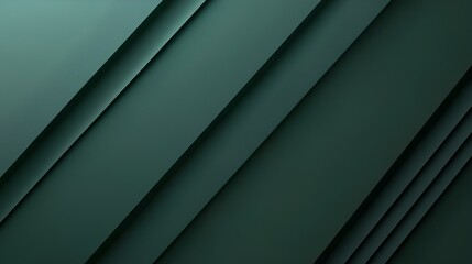 Obraz premium Geometric Lines and Shadows: A sleek, minimalist composition of overlapping, layered lines in varying shades of green creates a dynamic interplay of light and shadow.